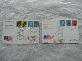 Swissair Ersttagsbriefe 1967 Nordatlantik Top Zustand!