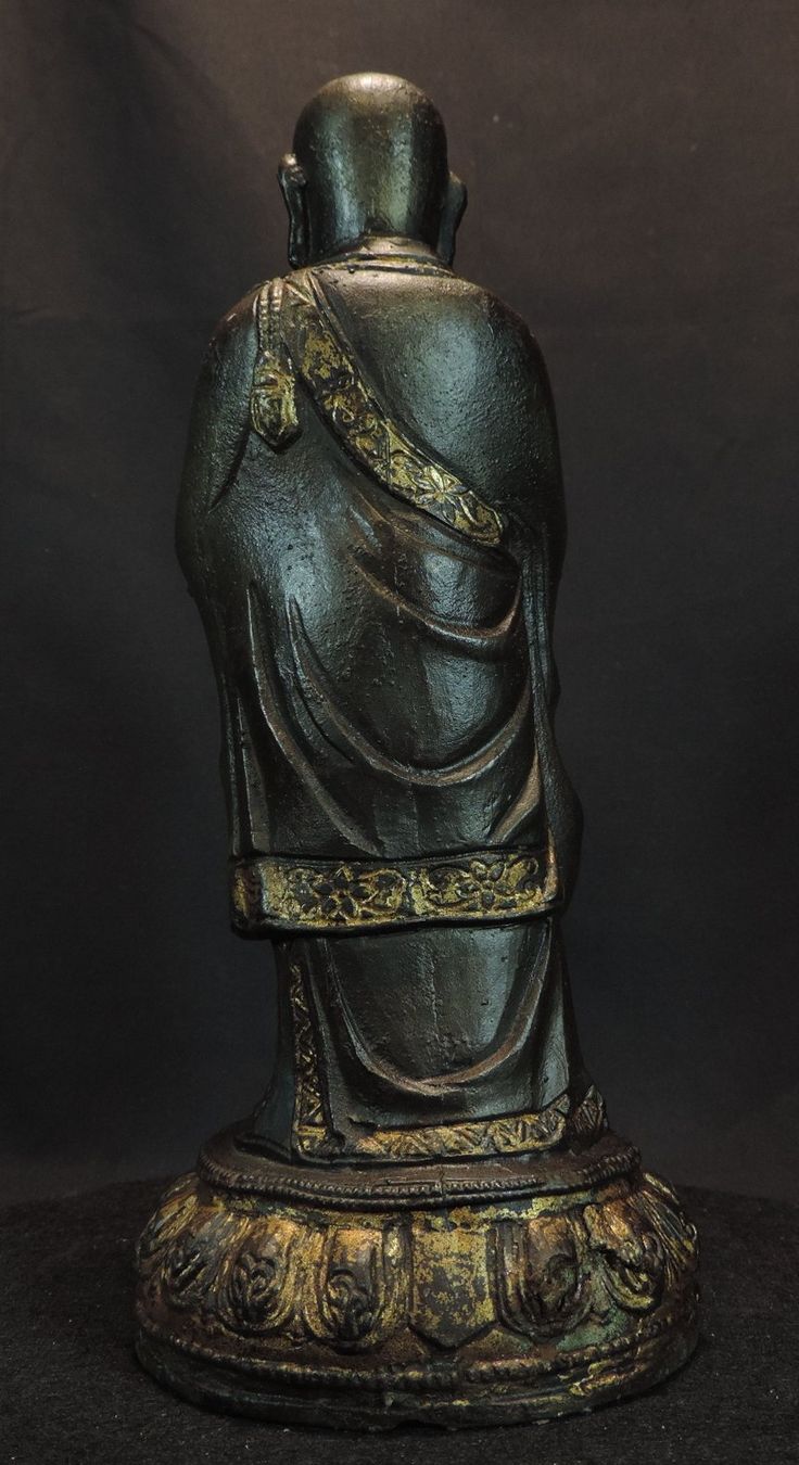 Sculture & Statue: Buddhistische Mönchsfigur Metall, Eisenguss – Usato da Duggingen venduto da roterbambus 2