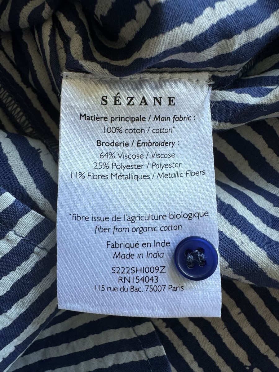 Sezane Blusen: Chemisier Sézane rayé bleu et blanc, taille 34 – Neu (gemäss Beschreibung) aus Morges von sandy069 5