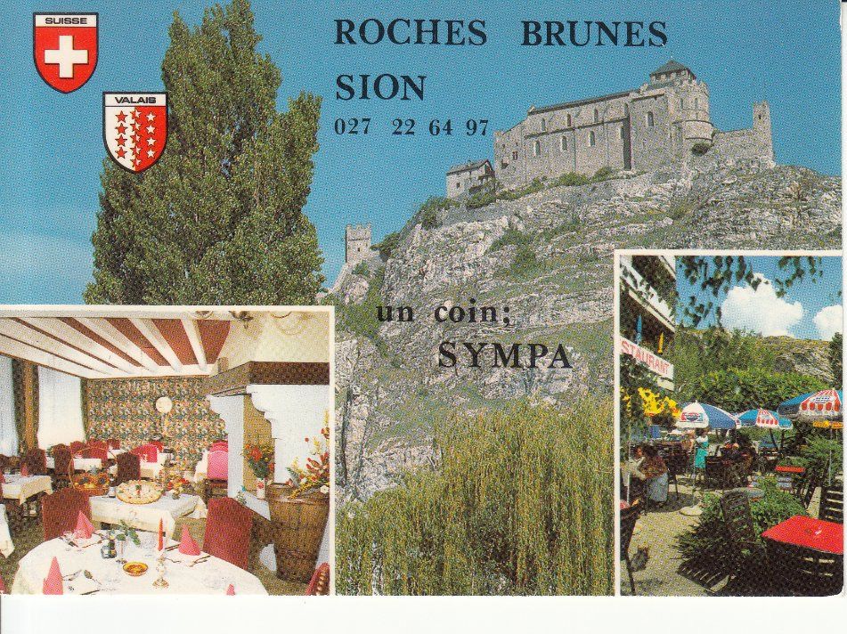 Cartoline postali: Sion Les Roches Brunes – Usato da Bürglen TG venduto da StampGraf