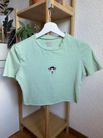 Crop T-shirt Buttercup Powerpuff Girls Super Nana Rebelle XS