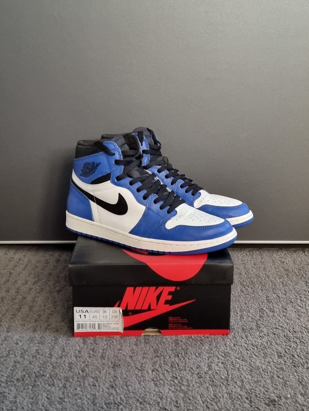 Nike Scarpe da uomo: Nike Air Jordan 1 Game Royal 45 – Nuovo (secondo la descrizione) da Basel venduto da FrozenFire