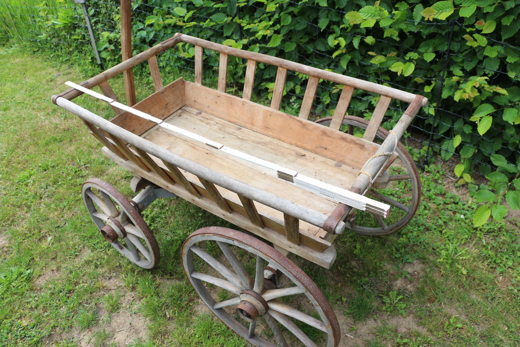 Carriole: Nostalgie Leiterwagen aus Holz – Usato da Corminboeuf venduto da antikerverkauf 3