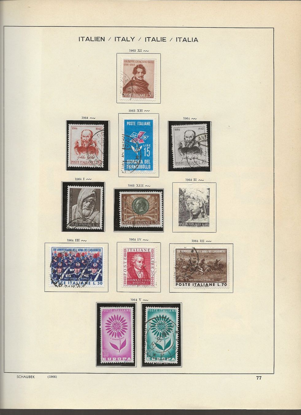 Tutti i francobolli: Marken Italien 1960 bis 1965 – Usato da Au ZH venduto da xelagreb01 7