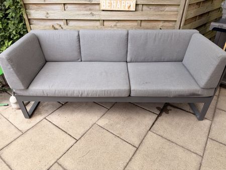 Gartensofa grau (Aluminium Gestell) gebraucht