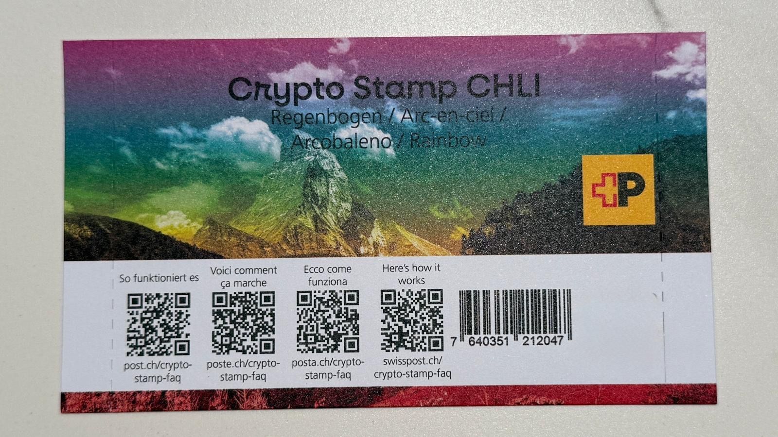 Crypto Stamp CHLI Regenbogen (Neu (gemäss Beschreibung)) in Pieterlen für  CHF 984 – mit Lieferung auf Ricardo kaufen