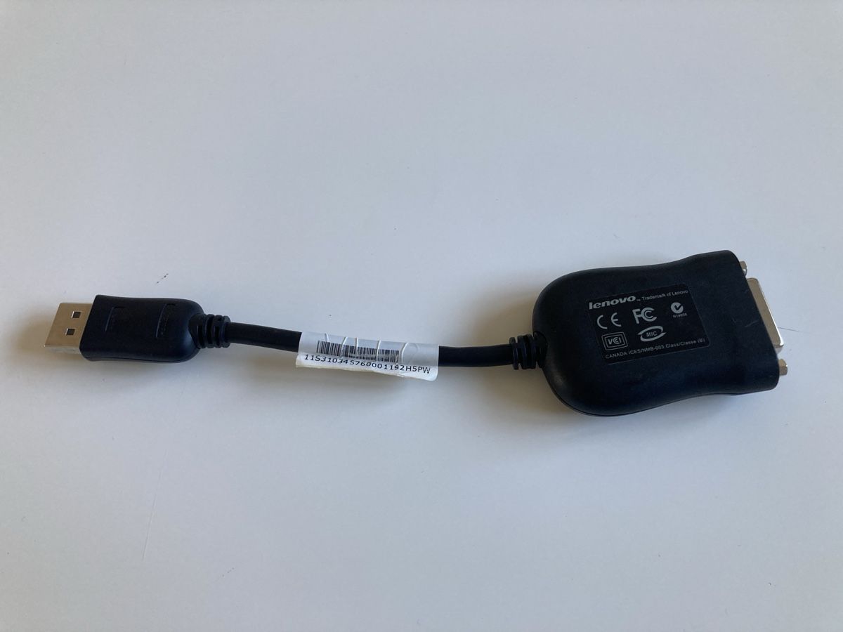 Lenovo Unità & Adattatore: Adaptateur Lenovo DisplayPort vers DVI-D – Usato da Biel/Bienne venduto da almercaa