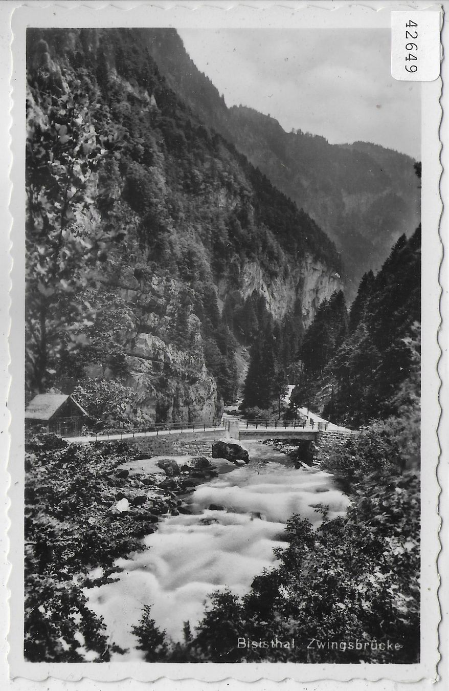 Cartoline postali: Bisisthal - Zwingsbrücke – Usato da Ettingen venduto da Kartenplanet