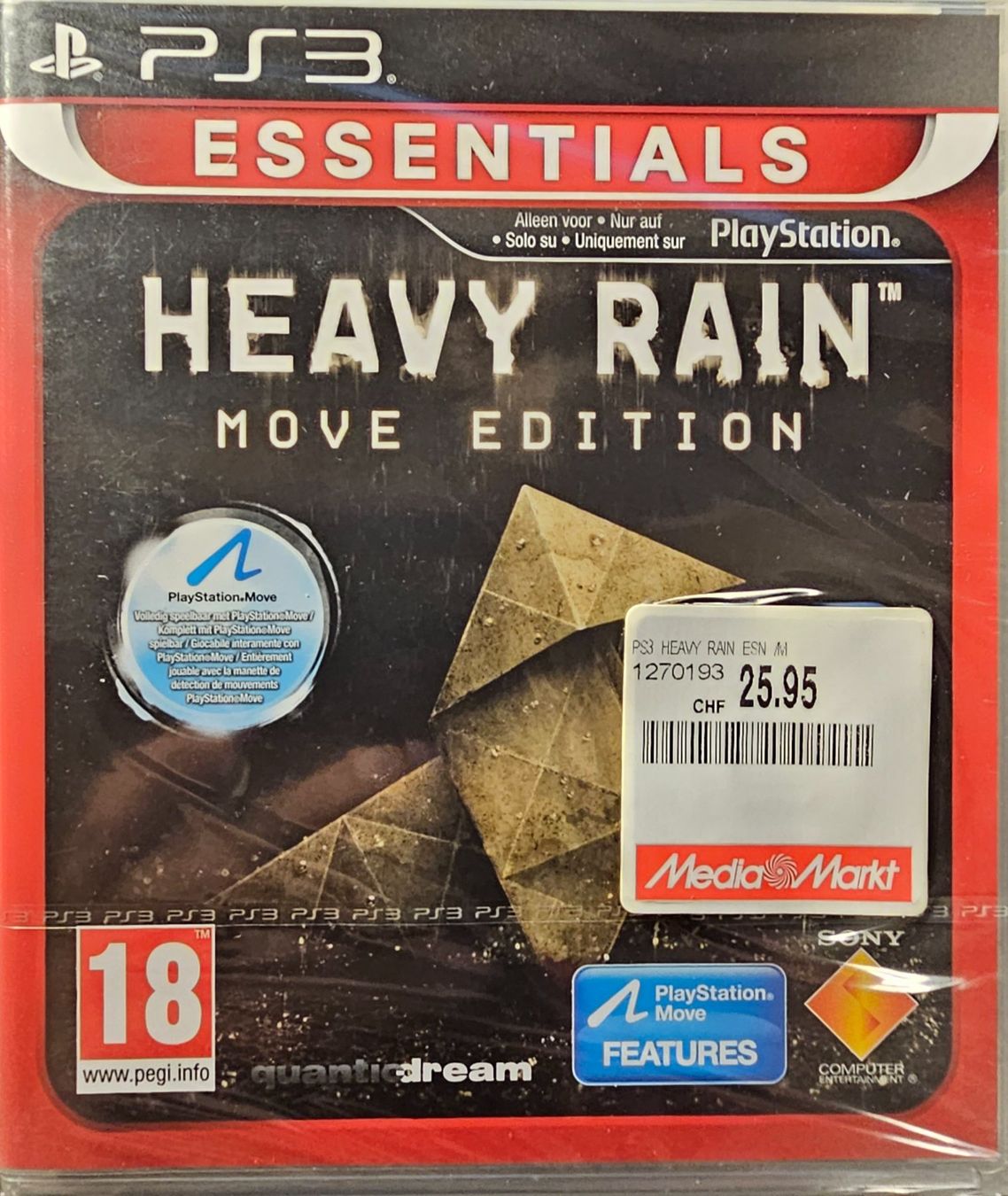 Sony Spiele: PS3 - Essentials Heavy Rain Move Edition – Neu und originalverpackt aus Wahlen b. Laufen von Cg10