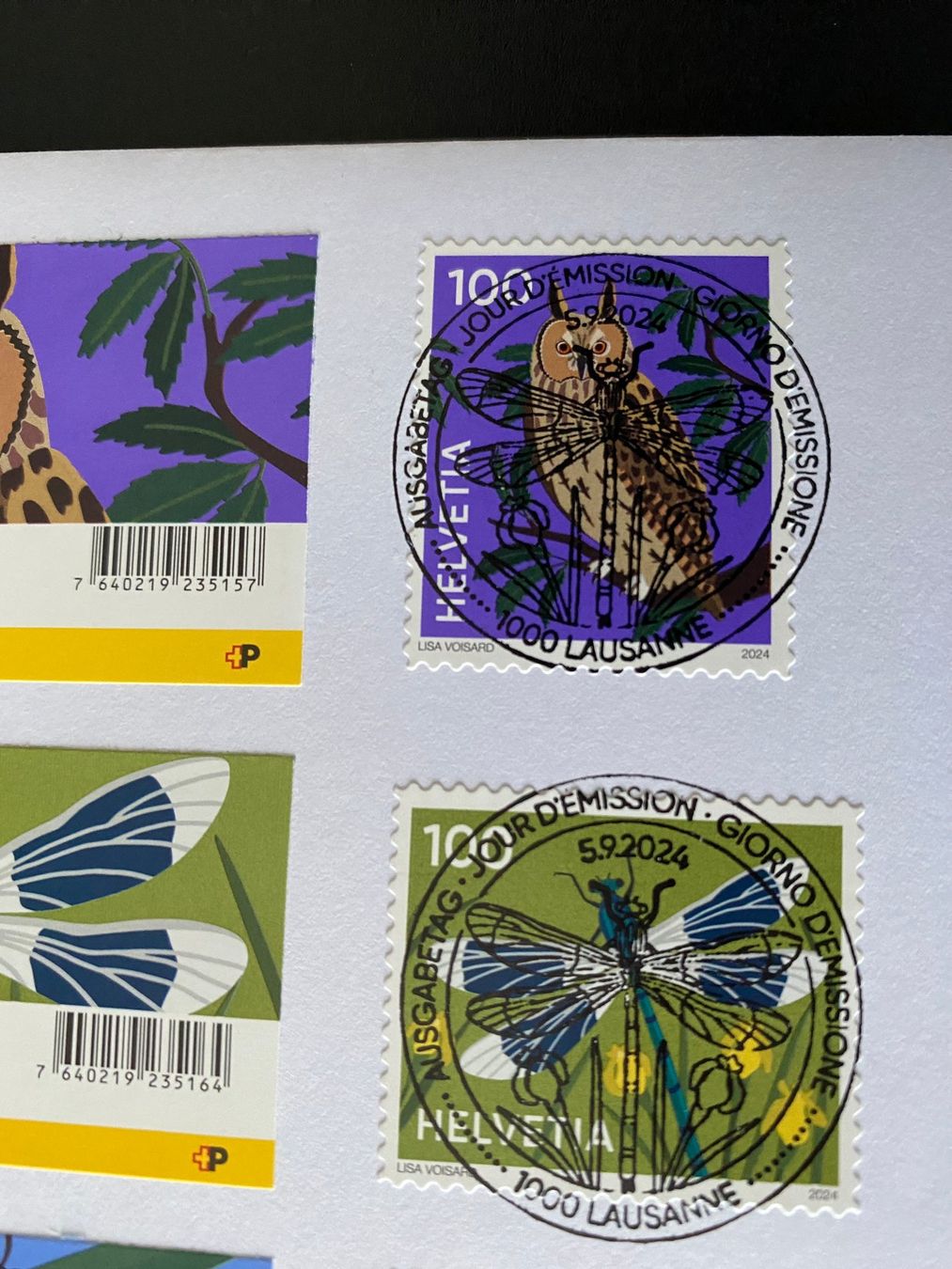 Alle Briefmarken: 2024 Symbolik der Tiere Eule Libelle Marienkäfer Eichhörn – Neu (gemäss Beschreibung) aus Niederrohrdorf von leni29 1