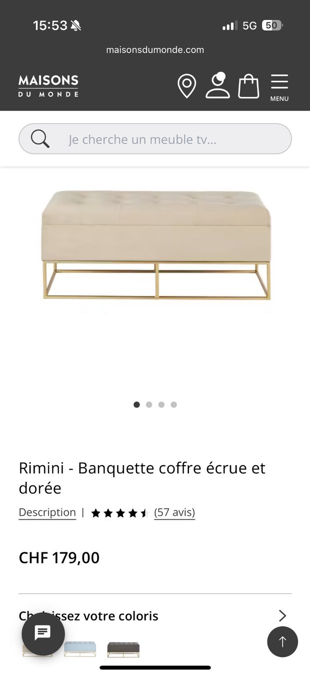 Maisons du monde Panchine: Banquette coffre MAISONS DU MONDE – Nuovo (secondo la descrizione) da Lausanne venduto da Valentine3678 1