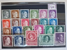 Deutsches Reich Briefmarken Lot Adolf Hitler POSTFRISCH