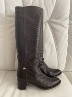 Stiefel braun Leder gerippt Grösse 39 SERGIO ROSSI