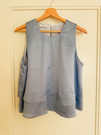 Mango Top aus Satinstoff | Grösse M, hellblau, guter Zustand
