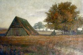 LANDSCHAFTSMALER (FR. 19/20. Jh.) Heuschober, wohl um 1890