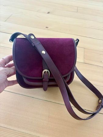 Sac SEZANE bordeau velours
