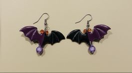 Halloween Bat Earrings! Spooky Season Fashion Accessory