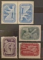 Ukraine Exil Gedenkausgaben Vignetten Kehrdruck 5W MNH**