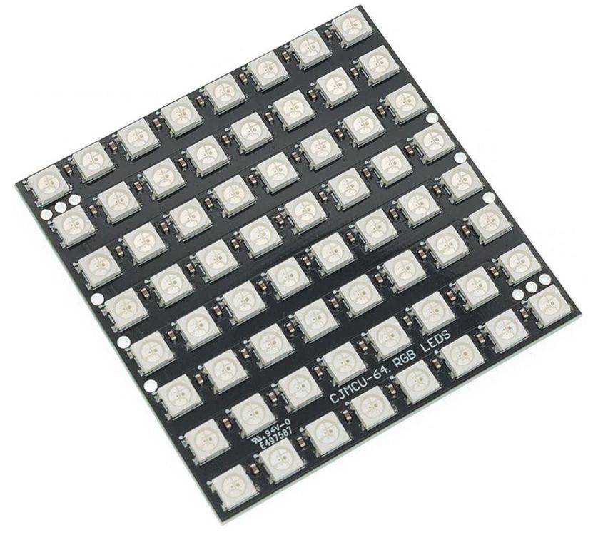 NeoPixel Matrix 8x8 - 64 WS2812b RGB LED (Neu und originalverpackt) in ...