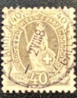 Schweizer Briefmarke Stehende Helvetia