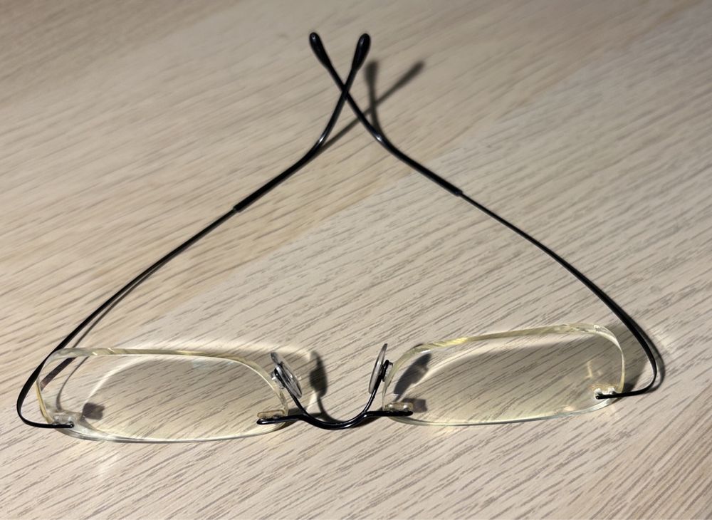 Monture De Lunettes Vintage Silhouette 6096/20 - Or, Noir Et Blanc, Démi-monture - Neuf Sans étiquette