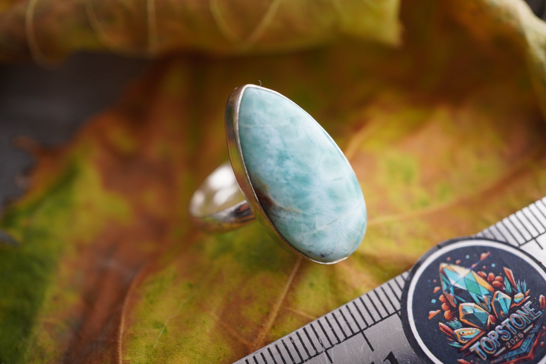 Mineralien & Heilsteine: Larimar    ring Grösse  Variabel     (Räumung!) – Neu und originalverpackt aus Eschenbach SG von topstone