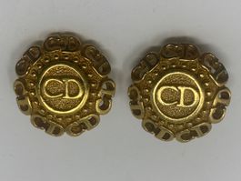 Vintage Christian Dior Clip Ohrringe Gold