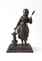 Antike Skulptur aus Zinkgusslegierung für Kaminuhr