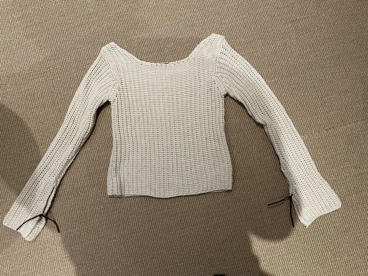 Pullover & Sweatshirts: Wolle- Schulterfreier Strickpullover Gr. 38, Beige Top! – Gebraucht aus uitikon waldegg von allesmussraus123