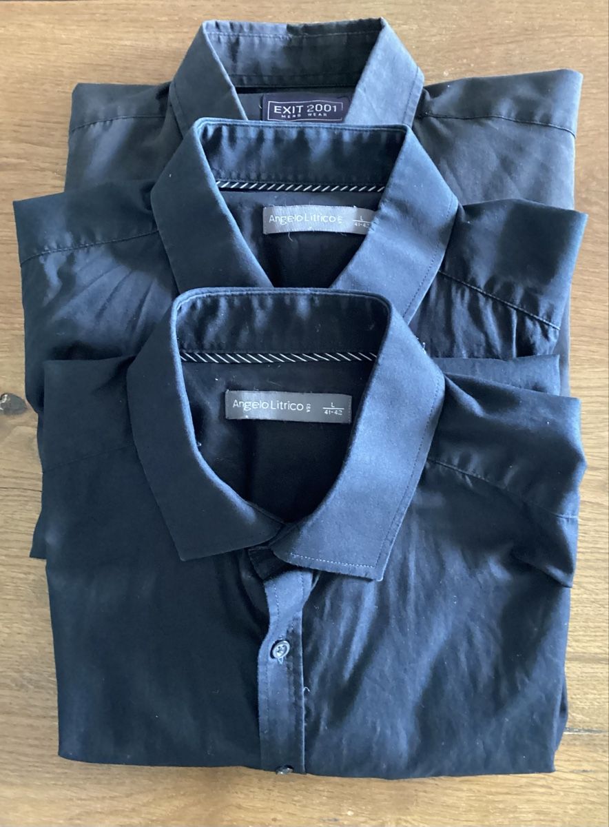 Camicie: 3 Hemden Herren Schwarz – Usato da Buchberg venduto da LA4EEE