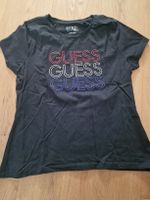 Guess T-Shirt Damen XL, Schwarz mit coolem Print!