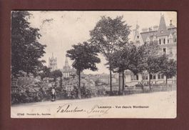 LAUSANNE - Vue depuis Montbenon - 1906 // pli d'angle //