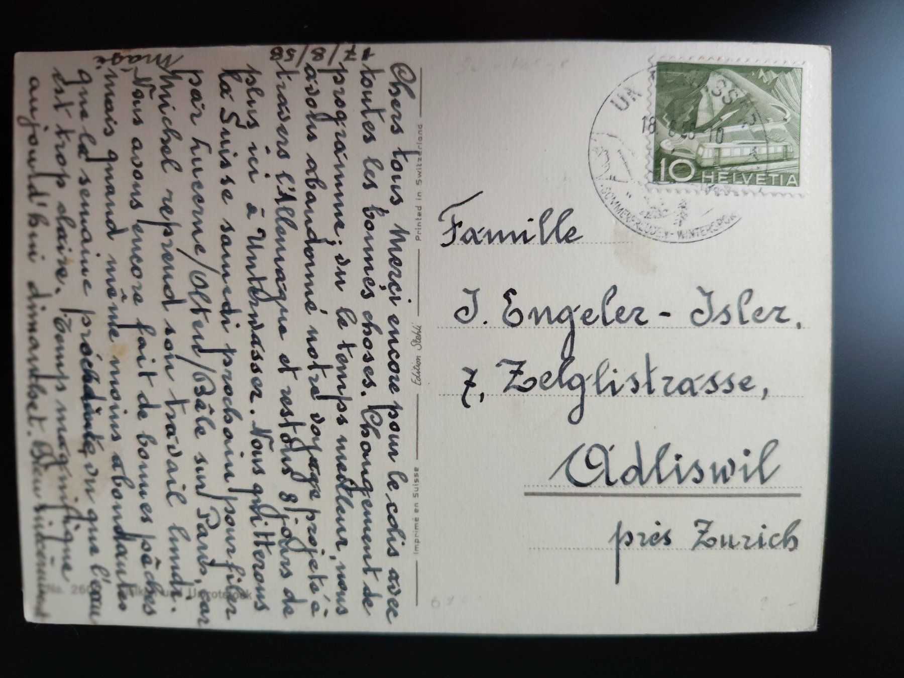 Cartoline postali: Sislikon und Urirotstock, dat 1958 – Usato da Ohmstal venduto da Lebensfreude05 1