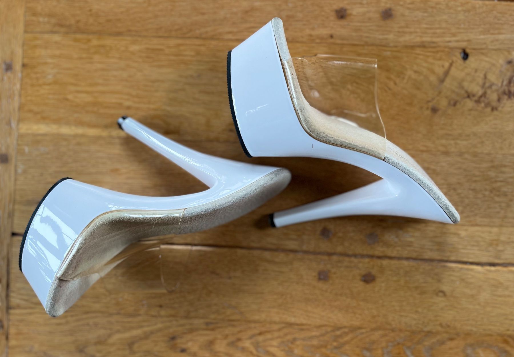 Scarpe da donna: Weisse High Heels, Tanzschuhe, Gr. 36 – Nuovo (secondo la descrizione) da Arbon venduto da KaSaBo 7