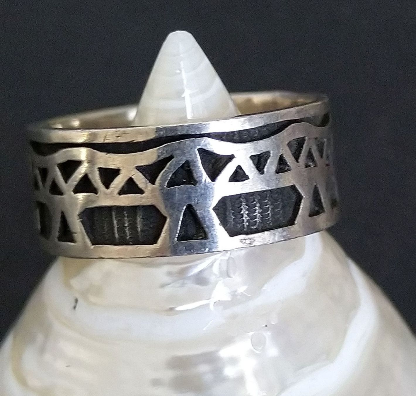 Anelli: XL RING 925 SILBER MIT ORNAMENTEN – Usato da Romanshorn venduto da BoutiqueA