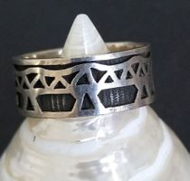 XL RING 925 SILBER MIT ORNAMENTEN