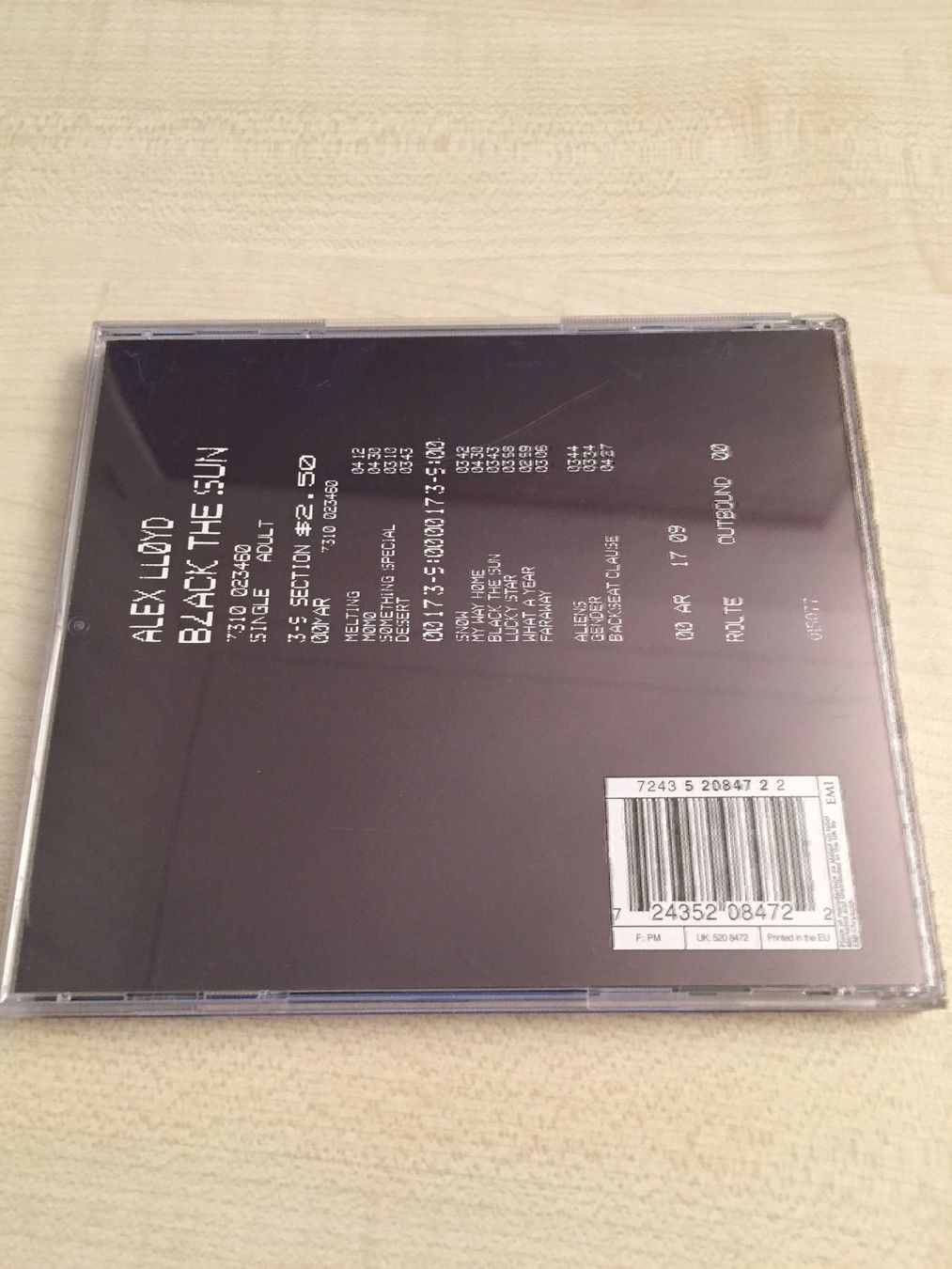 CDs: Alex Lloyd - Black the Sun – D'occasion à Rüti ZH par alumedien 1