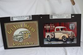 Metallbilder mit Auto (7106-7107)