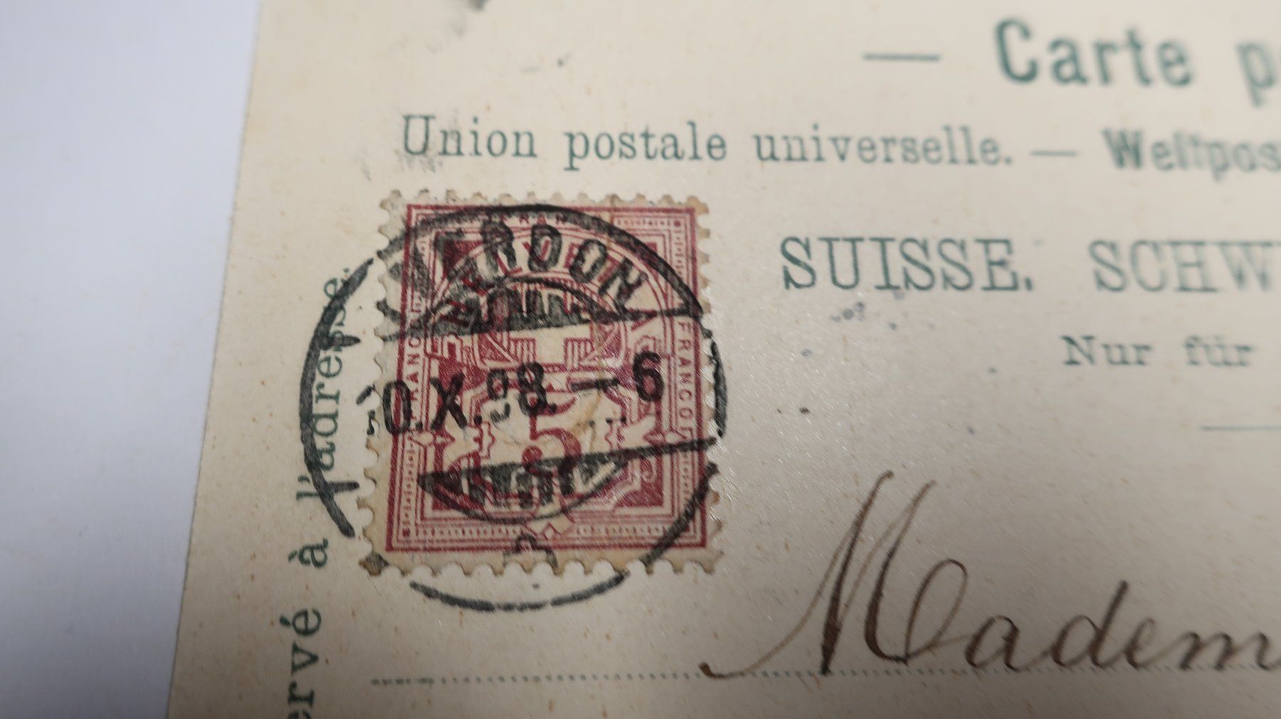 Ansichtskarten: Yverdon  (Le collège)  1898 – Gebraucht aus Cormoret von Pascalll2001 6