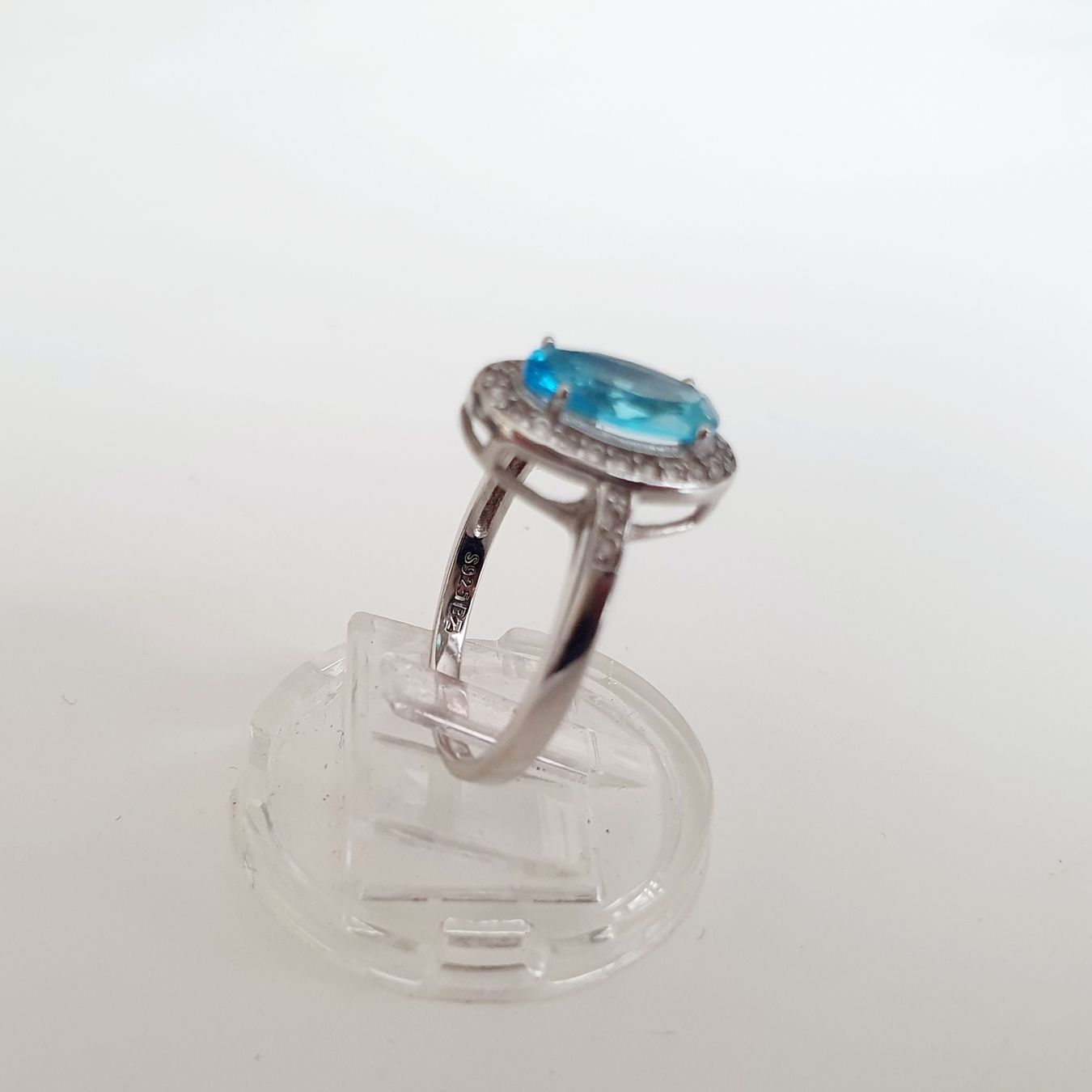 Anelli: Silber Ring  925 mit  Blauer Stein Gr. 17.4 mm – Usato da Kreuzlingen venduto da Wunderkiste123 3