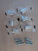 6 Möbel Knöpfe silber