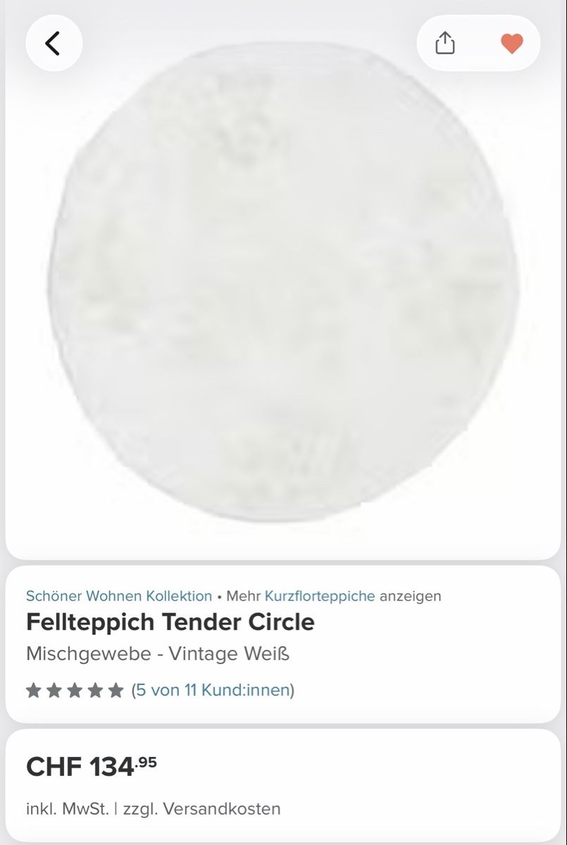 Teppiche: *home24* 1x Fellteppich Tender Circle – Neu (gemäss Beschreibung) aus Horgen von Christina93Jolina 1