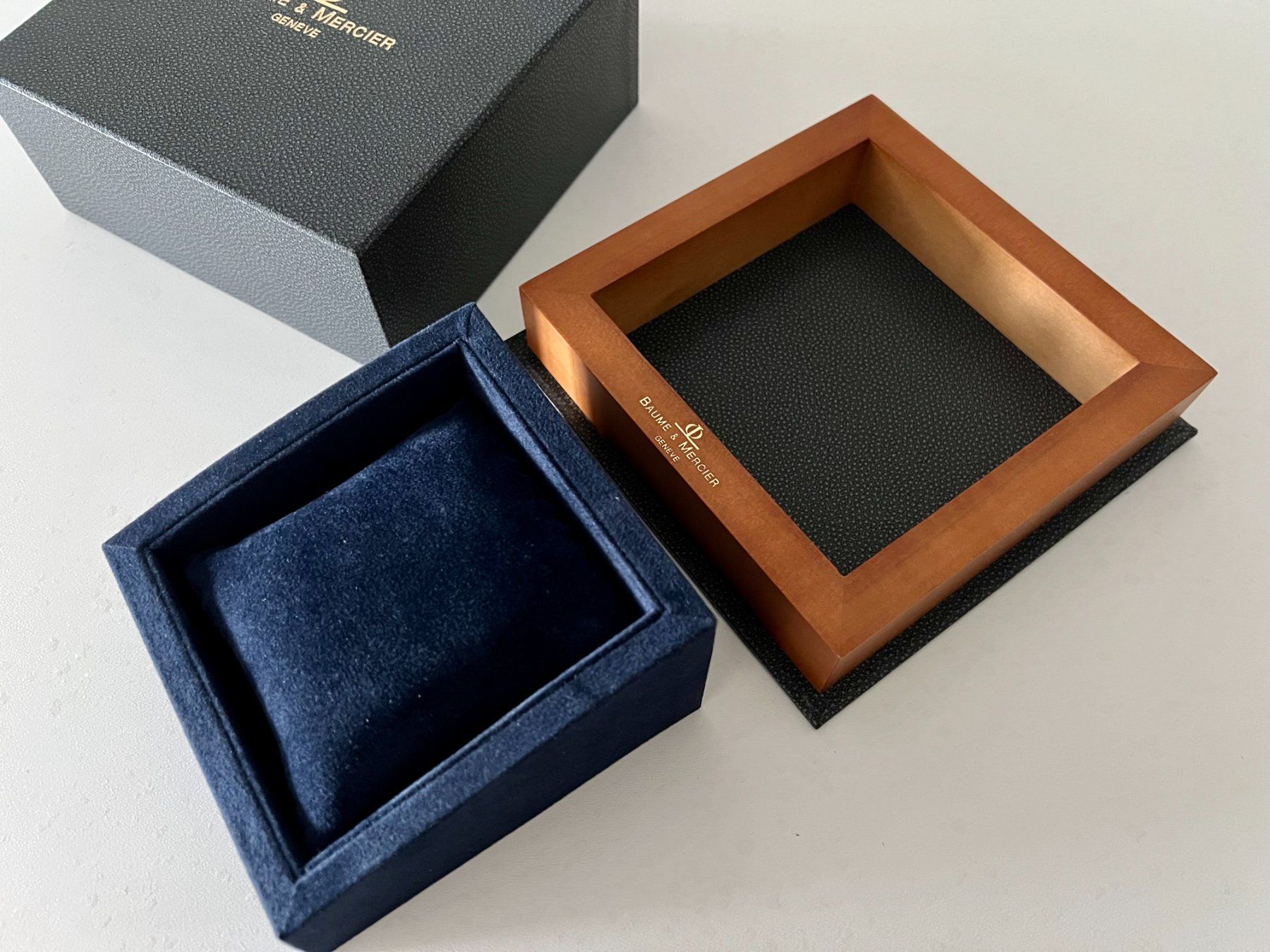 Baume & Mercier Orologi: BAUME & MERCIER square watch box, with outerbox – Nuovo (secondo la descrizione) da Mont-sur-Lausanne venduto da vmi_ym5l 4