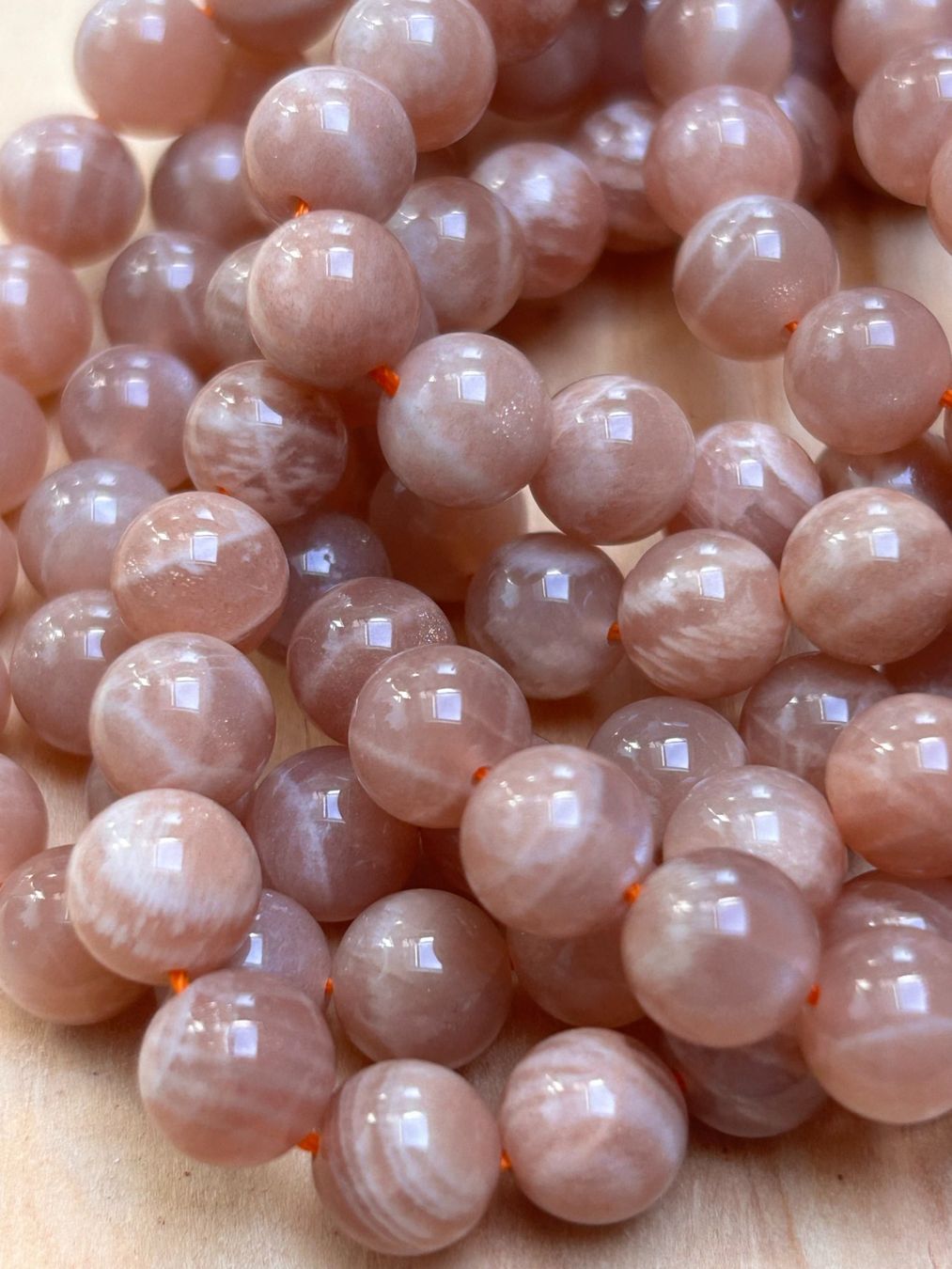 Minerali & Pietre curative: Strang Sunstone Level 2 Kugeln 6 mm – Nuovo e nell'imballaggio originale da Niederrohrdorf venduto da Ytobi 3