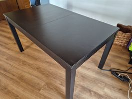 IKEA Esstisch schwarz, ausziehbar