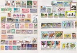 Timbres-poste Asie : Chine, Mongolie, Hong Kong, Japon