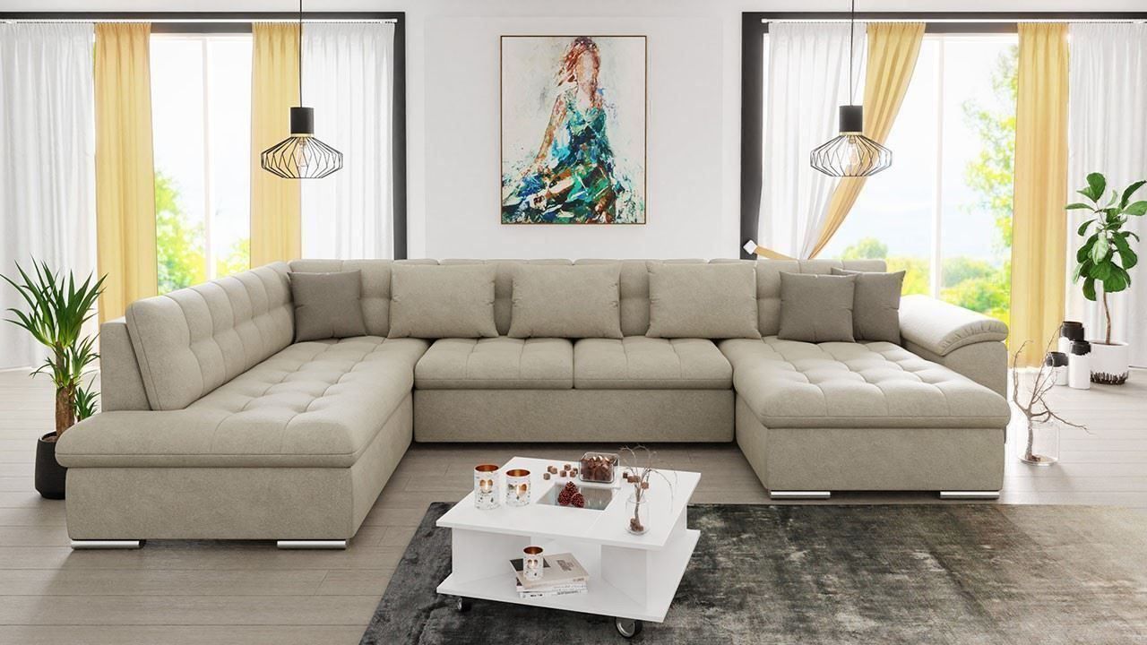 Sofas: Wohnlandschaft Rechts Sofa mit Bettkasten + Schlaffunktion – Neu und originalverpackt aus Wallenwil von toesstal-vertrieb 4