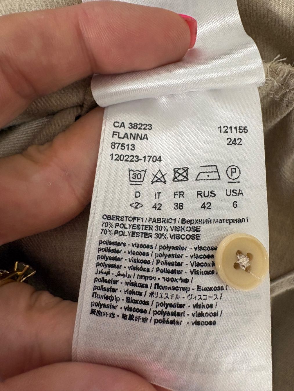 Drykorn Chemisiers: Drykorn oversize Hemdbluse Gr. 36-40 beige Bluse – Neuf (Voir description) à Regensdorf par secondchancefashion 6