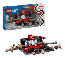 LEGO City 60443 Boxenstopp mit Boxencrew und Ferrari Flitzer