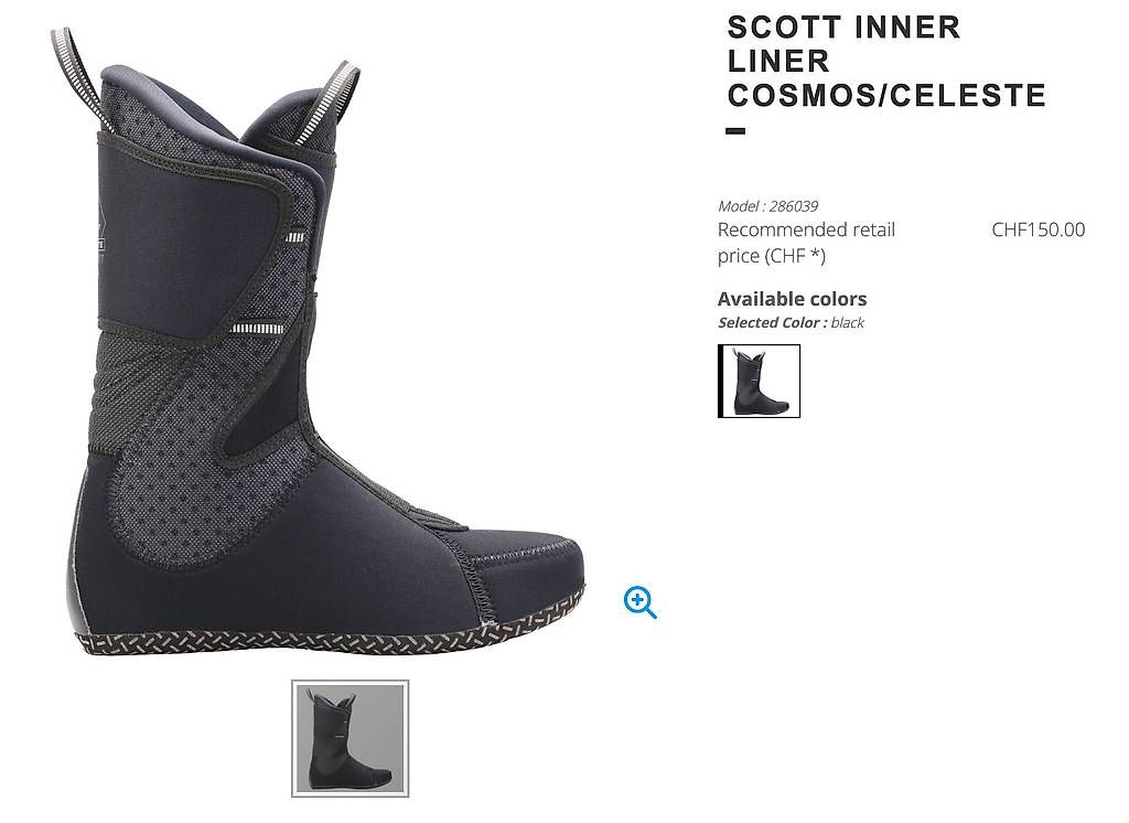 Scott Scarpe da uomo: Chausson intérieur de ski SCOTT 29.5 – Usato da Bulle venduto da CyclingSwiss 4